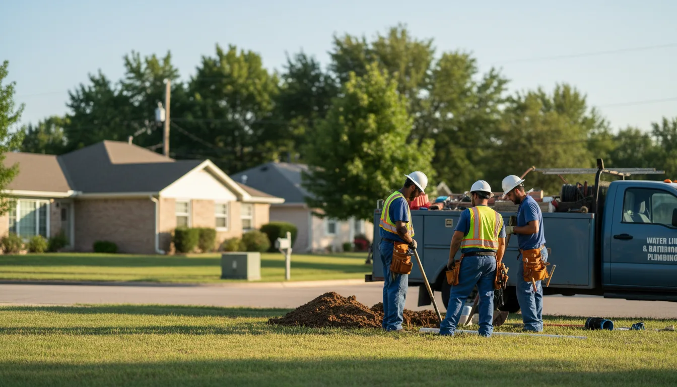 Residential water line and bathroom plumbing service in Marshall, VA
